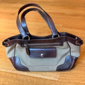 PRADA Canvas and Leather Bag